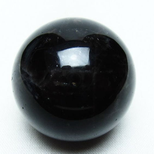 黒水晶 丸玉 34mm モリオン スフィア 置物 一点物 141-8246