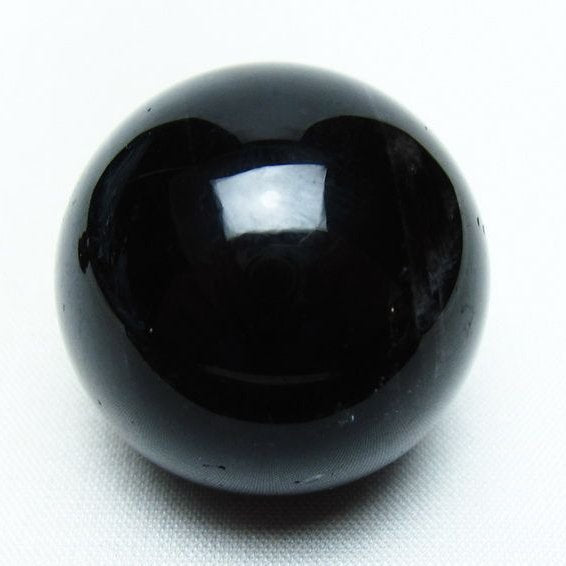 黒水晶 丸玉 34mm モリオン スフィア 置物 一点物 141-8247