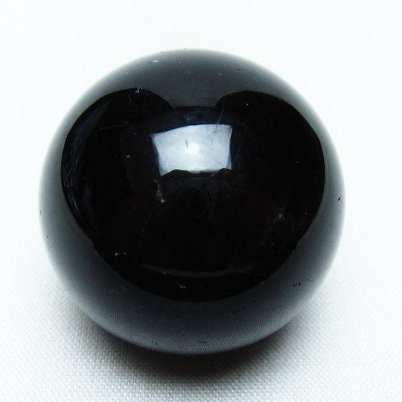 黒水晶 丸玉 34mm モリオン スフィア 置物 一点物 141-8248
