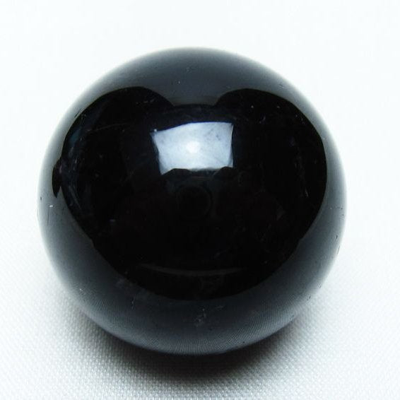 黒水晶 丸玉 34mm モリオン スフィア 置物 一点物 141-8250