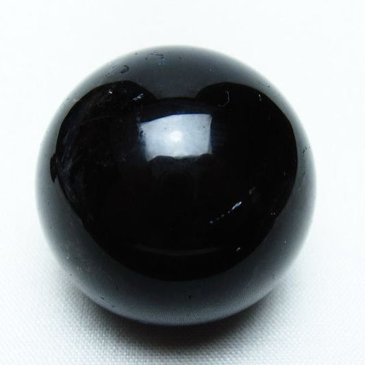 黒水晶 丸玉 34mm モリオン スフィア 置物 一点物 141-8251