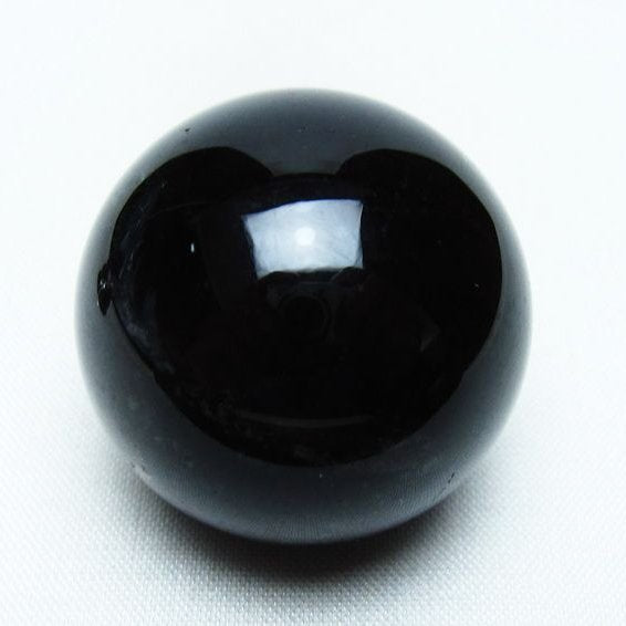 黒水晶 丸玉 34mm モリオン スフィア 置物 一点物 141-8252