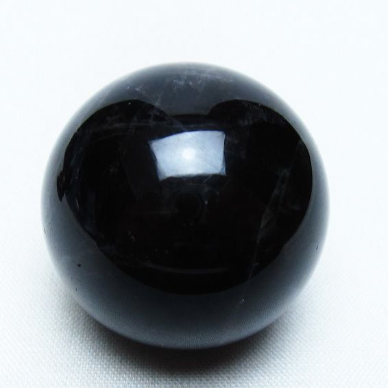黒水晶 丸玉 34mm モリオン スフィア 置物 一点物 141-8253