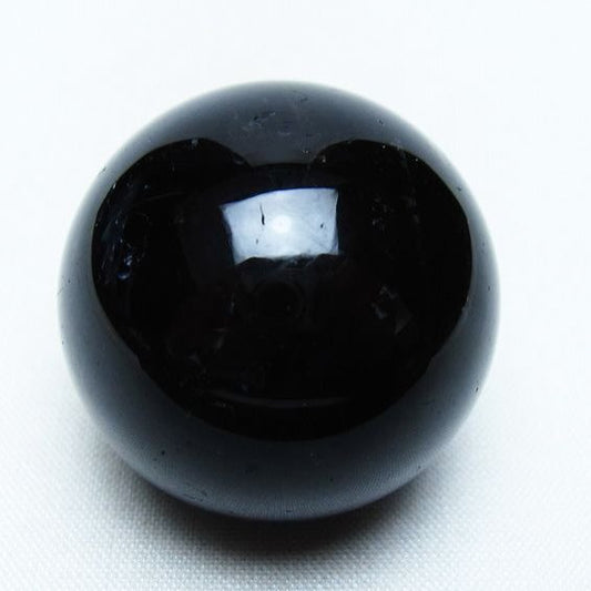 黒水晶 丸玉 34mm モリオン スフィア 置物 一点物 141-8255