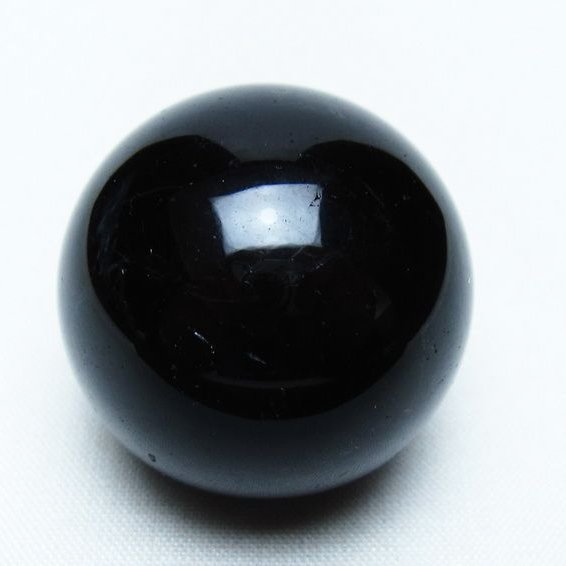 黒水晶 丸玉 34mm モリオン スフィア 置物 一点物 141-8256
