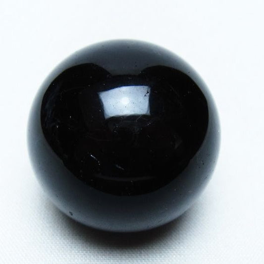 黒水晶 丸玉 34mm モリオン スフィア 置物 一点物 141-8256