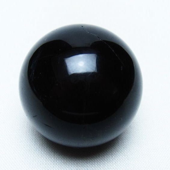黒水晶 丸玉 33mm モリオン スフィア 置物 一点物 141-8258