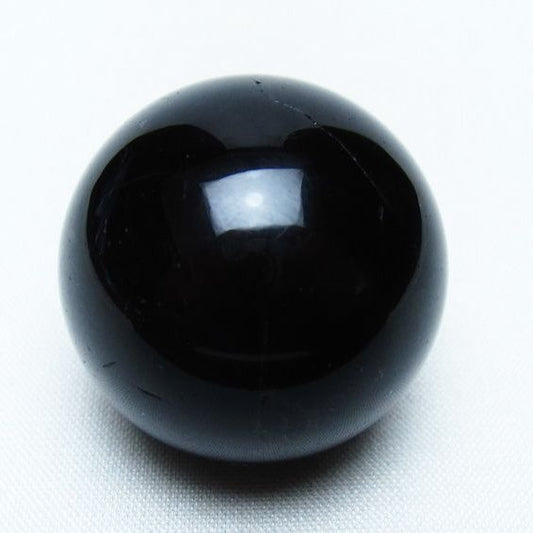 黒水晶 丸玉 33mm モリオン スフィア 置物 一点物 141-8258