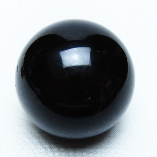 黒水晶 丸玉 36mm モリオン スフィア 置物 一点物 141-8262