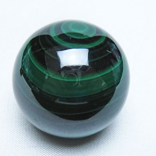 マラカイト 丸玉 34mm スフィア 置物 一点物 141-8274