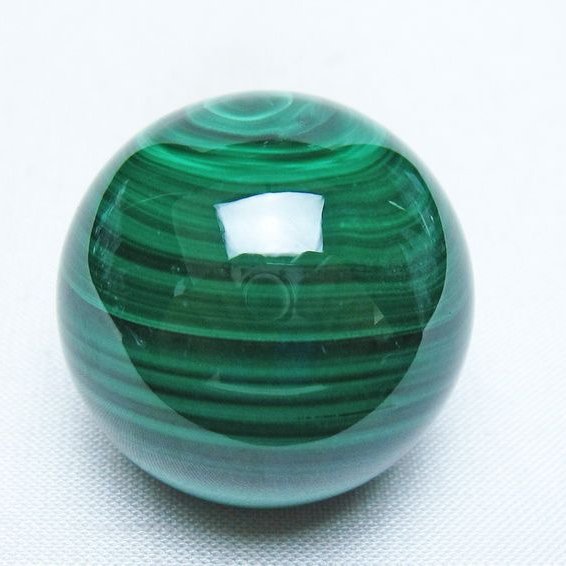 マラカイト 丸玉 32mm スフィア 置物 一点物 141-8276