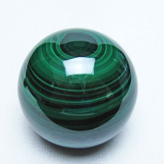マラカイト 丸玉 40mm スフィア 置物 一点物 141-8294