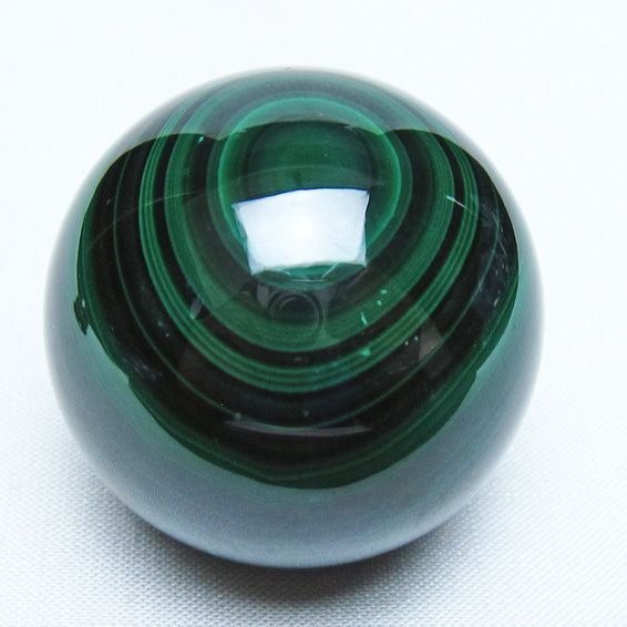 マラカイト 丸玉 42mm スフィア 置物 一点物 141-8305