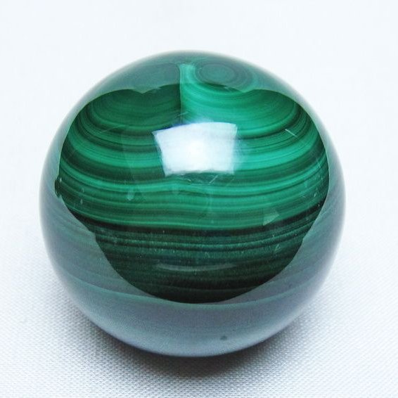マラカイト 丸玉 42mm スフィア 置物 一点物 141-8306
