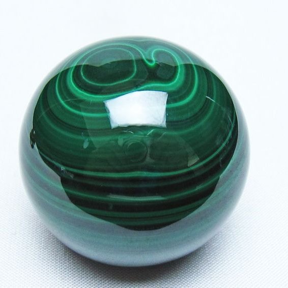 マラカイト 丸玉 46mm スフィア 置物 一点物 141-8310