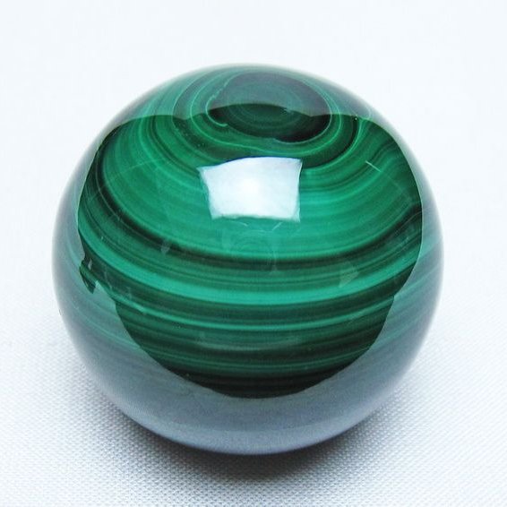 マラカイト 丸玉 42mm スフィア 置物 一点物 141-8311