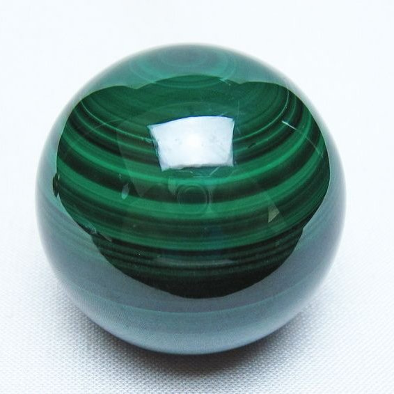 マラカイト 丸玉 40mm スフィア 置物 一点物 141-8318