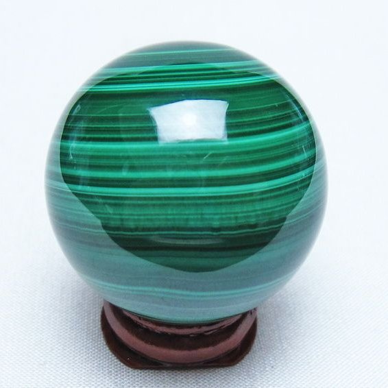 マラカイト 丸玉 40mm スフィア 置物 一点物 141-8324