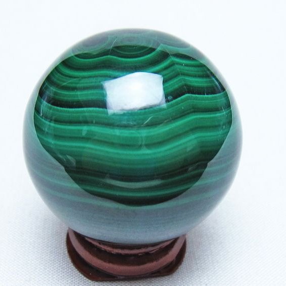 マラカイト 丸玉 40mm スフィア 置物 一点物 141-8327