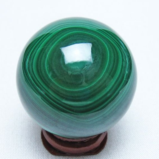 マラカイト 丸玉 40mm スフィア 置物 一点物 141-8332