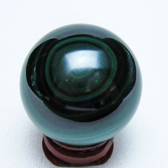 マラカイト 丸玉 38mm スフィア 置物 一点物 141-8342