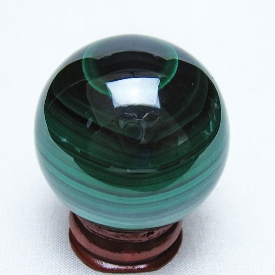 マラカイト 丸玉 37mm スフィア 置物 一点物 141-8356