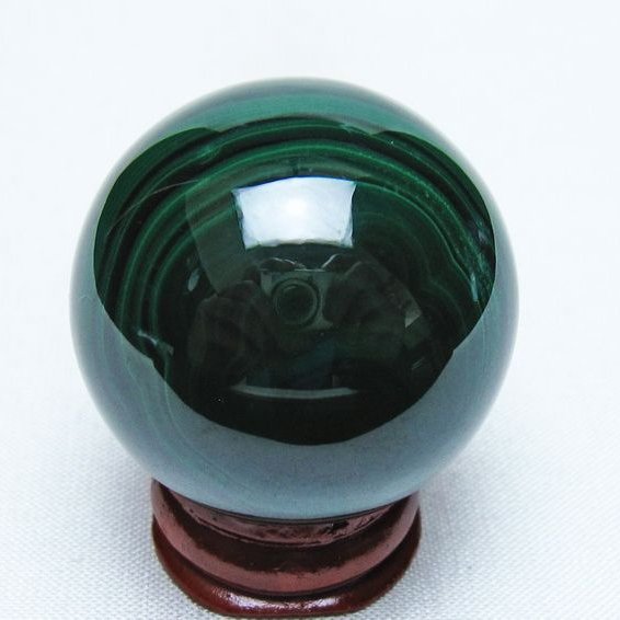 マラカイト 丸玉 36mm スフィア 置物 一点物 141-8357