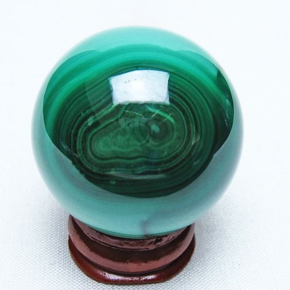 マラカイト 丸玉 36mm スフィア 置物 一点物 141-8358