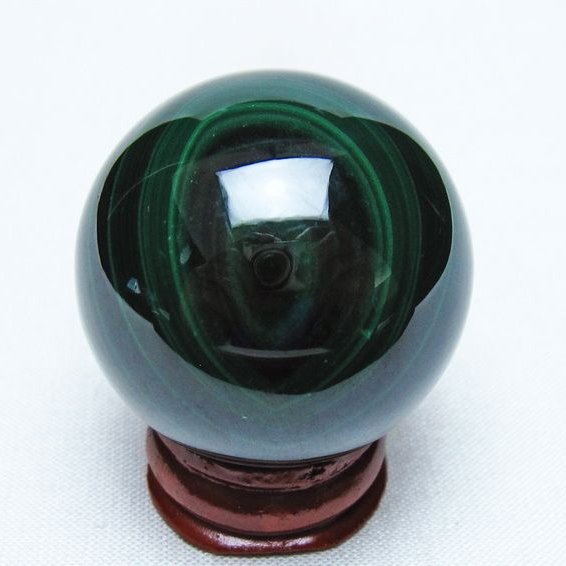 マラカイト 丸玉 36mm スフィア 置物 一点物 141-8362