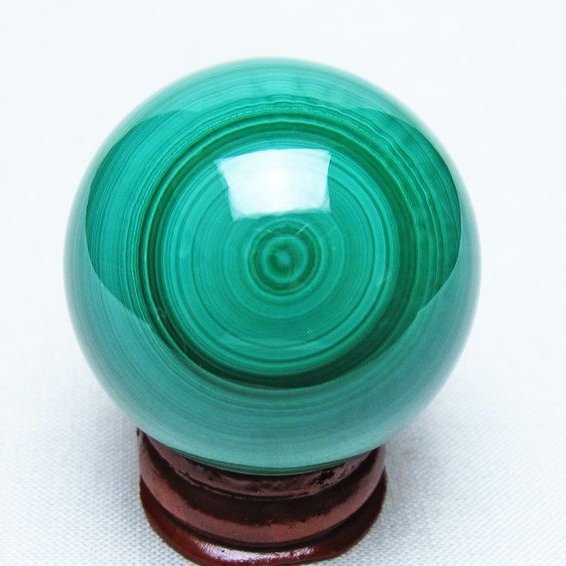 マラカイト 丸玉 36mm スフィア 置物 一点物 141-8363