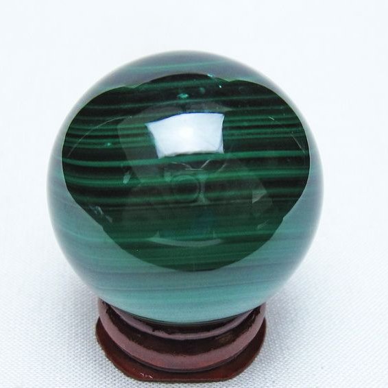 マラカイト 丸玉 36mm スフィア 置物 一点物 141-8365