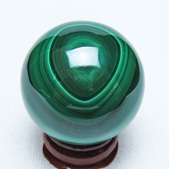 マラカイト 丸玉 36mm スフィア 置物 一点物 141-8367