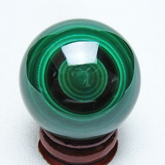 マラカイト 丸玉 34mm スフィア 置物 一点物 141-8371