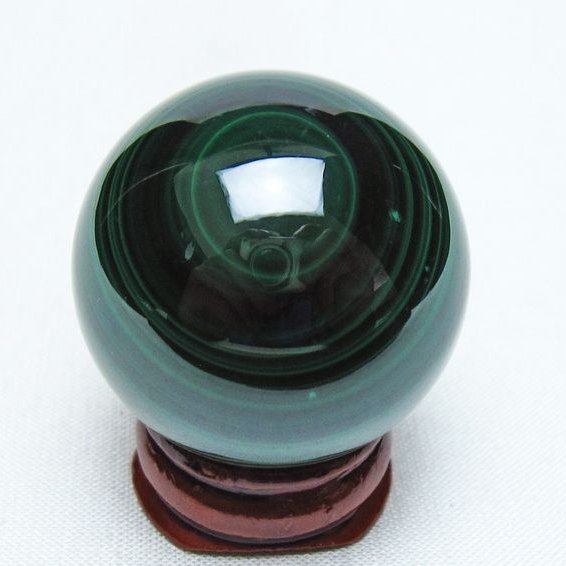 マラカイト 丸玉 34mm スフィア 置物 一点物 141-8372