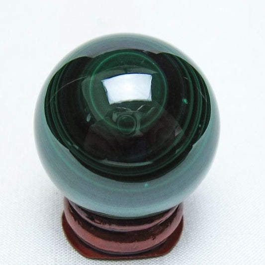 マラカイト 丸玉 34mm スフィア 置物 一点物 141-8372