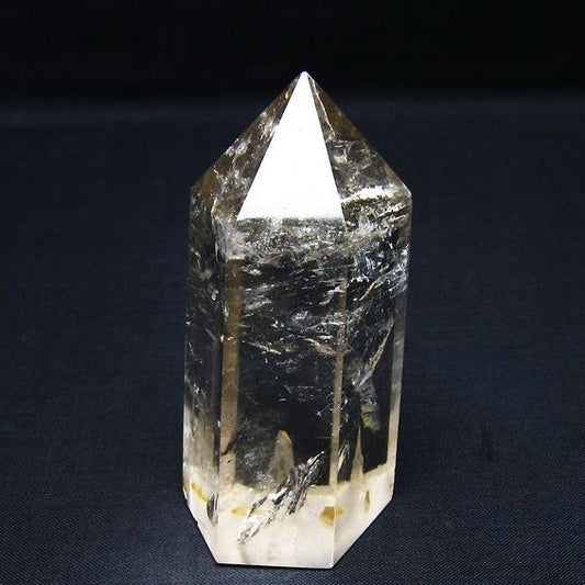 スモーキークォーツ 六角柱 煙水晶 ポイント 置物 一点物 142-10021