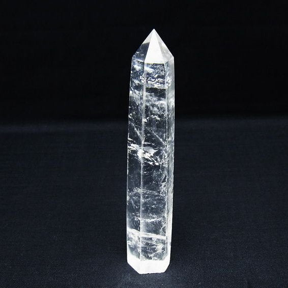 水晶 六角柱 ポイント 置物 一点物 142-10037