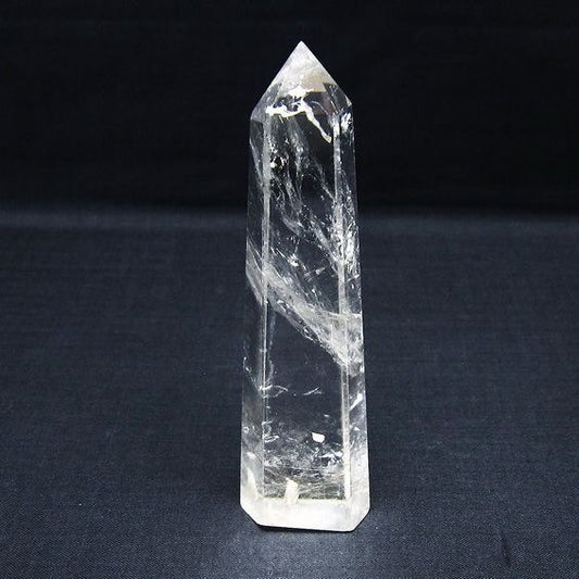 水晶 六角柱 ポイント 置物 一点物 142-10043