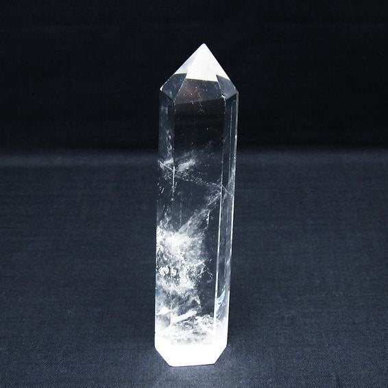 水晶 六角柱 ポイント 置物 一点物 142-10045