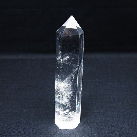 水晶 六角柱 ポイント 置物 一点物 142-10045