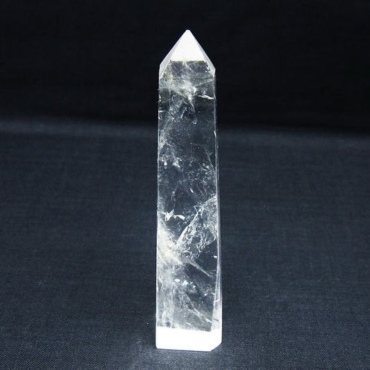 水晶 六角柱 ポイント 置物 一点物 142-10050