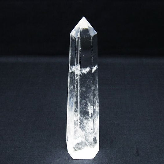 水晶 六角柱 ポイント 置物 一点物 142-10128