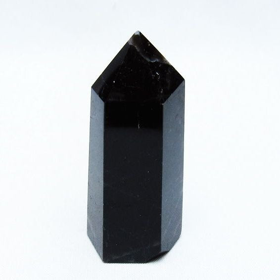 黒水晶 モリオン 六角柱 ポイント 142-10657
