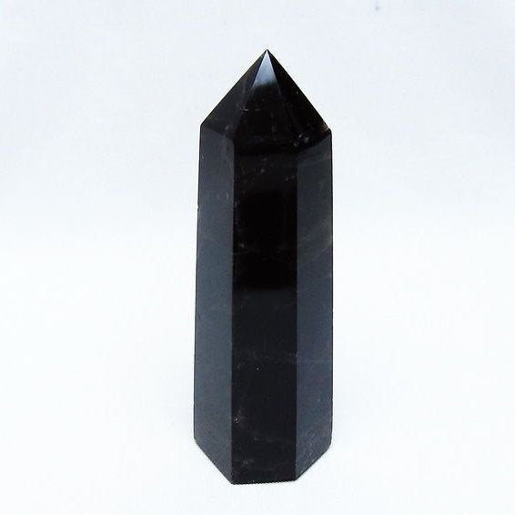 黒水晶 モリオン 六角柱 ポイント 142-10675