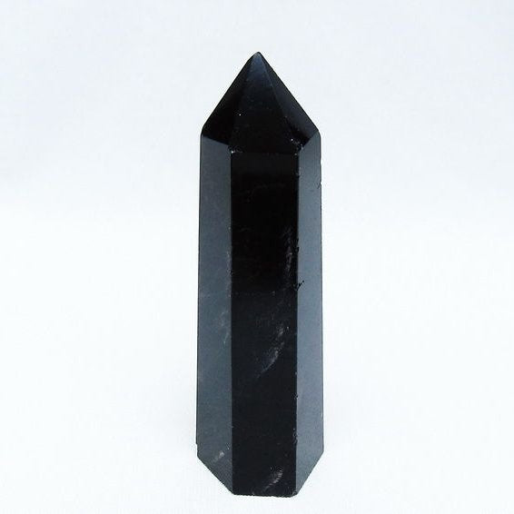 黒水晶 モリオン 六角柱 ポイント 142-10686