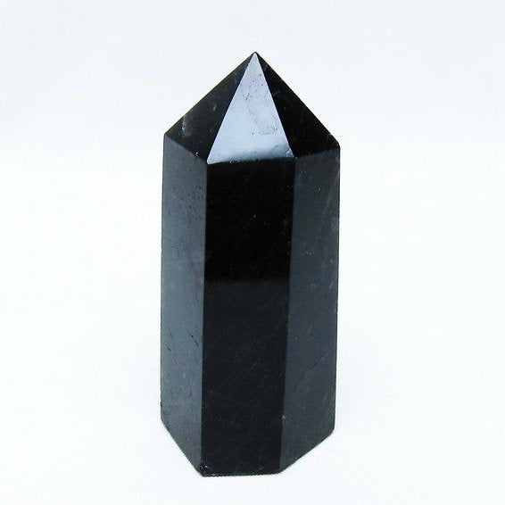 モリオン 六角柱 黒水晶 ポイント 142-10694