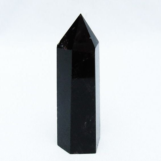 モリオン 六角柱 黒水晶 ポイント 142-10695