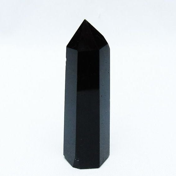 モリオン 六角柱 黒水晶 ポイント 142-10696