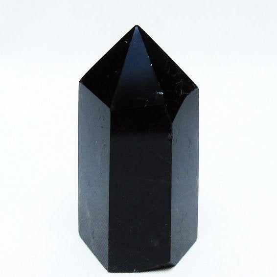 モリオン 六角柱 黒水晶 ポイント 142-10702