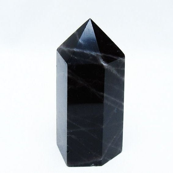 モリオン 六角柱 黒水晶 ポイント 142-10709